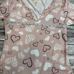 shosho Women's Loungewear Romper Pink White Black Hearts L LG Large Booty Shorts Photo 7