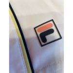 FILA Tennis Skirt Pleated Athletic Skort White Yellow Black Trim Women's Size S Photo 3