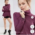 Free People Purple Size small flyaway split back turtleneck longsleeve raglan Photo 0