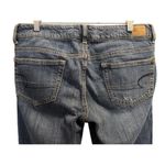 American Eagle  Boy Fit Cropped Denim Jeans Women’s Size 8 Medium Wash Distressed Photo 3