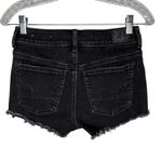 American Eagle Outfitters Distressed Hi-Rise Shortie Black 4 Lace Applique Photo 4