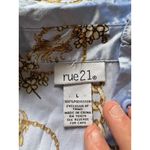 Rue 21  Women‎ Size Large Long Sleeve Button Down Shirt Polyester Colorful Preppy Photo 2