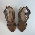Vince Camuto Women's Sandals Size 8.5M Tan Gladiator "Evel" Leather cone Heel Photo 12