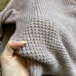 American Eagle Open Knit Pink 1/4 Zip Cropped Sweater Photo 2