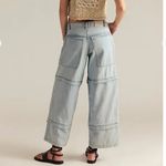 Free People NWT  Trailblazer Convertible Zip Jeans in Circuit Blue Photo 3