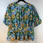 CAbi  Happy Floral Print Top - Multicolor SZ:L Photo 4