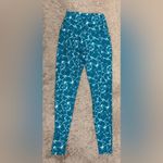 Buffbunny Collection Buffbunny Teal Water Print High-Waisted Leggings Size Small w Pockets Photo 3