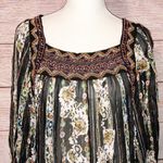 Free People  Dance Magic Floral Print Metallic Tunic Dress Size S Photo 9