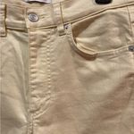 ZARA high rise pale yellow straight jeans women’s size 6 Photo 2