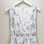 Cami NYC  Egle Dress Denim Flower Low Cut  White Floral Silk Revolve Small S Photo 2