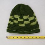 Green Cable Knit Y2K Vintage Hippy Cottage Boho Skater Bucket Beanie Cap Hat Photo 4