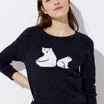 Loft  Blue and White Polar Bear Sweater. Photo 0