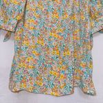 LC Lauren Conrad Lauren Conrad LC Floral Print Puff Sleeve Square Neck Button Front Blouse Top SM Photo 4