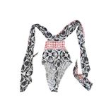 Free People Printed Pareo Bodysuit Large Strapless Wrap Multicolor Photo 3