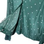 Abercrombie & Fitch Women’s Green Geo Print Lace Trim Wrap Top XL Photo 2