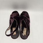 Band of Gypsies Women's Size 8.5 Velvet Sandals Heels 'Jordan' Wine Color EUC Photo 3