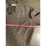 Chico's ‎ Jacket Women's Size 2/M Brown Iridescent Shimmer Sophisticate Crinkle Photo 6