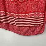 Old Navy  Boho Pink Top Paisley Floral Mixed Pattern Short Sleeve Casual Size M Photo 3