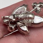 Western Germany Vintage Signed  Mother of Pearl Flower Silver Tone Brooch Pin Photo 2