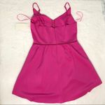 Tobi ‎ Dress Barbiecore Barbie NWT Bright Pink Mini Sleeveless Lattice Lace Med Photo 1