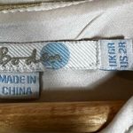 Boden Fit & Flare Dress Womens 2 White Gold Polka Dot Metallic 60s Mod Retro Photo 6