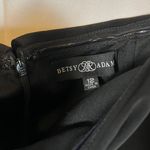 Betsy and Adam NWT Women’s Off the Shoulder Metallic Floral Black & Gold Dress Size 12 Photo 3