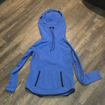 Athleta  Sentry Cowl Neck Hoodie Womens‎ X Small  Blue Pullover Sweater yoga Photo 0