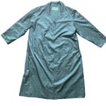 Vintage Claude Harvey Paris Teal Blue Rain Jacket Trench Coat L Green Size L Photo 0