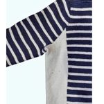 Madewell  Zipper Neckline Striped Wool /Cotton Pullover Sweater ~ Women's Size XS Photo 5