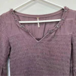 Free People  Sugar Magnolia Smocked Blouse Size Xs Photo 8