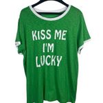 Grayson Threads Green Varsity Look Short Sleeve Top “Kiss Me I’m Lucky” XXL NWT Photo 0