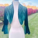 Huhot Velvet Dark Hunter Green 3/4 Bell
Sleeve Shrug Size L Photo 4