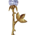Swavorski Swarovski & Co. Austrian Crystal Rose Gold-Plated Stem Brooch Pin In Gift Box Photo 7