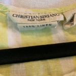 Yellow and white linen shirt, size S, 100% linen Photo 2