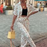 LOYO Boutique Two piece Seashell Top And Pant Set  Photo 0