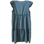 Emery Rose Women's Blue Cap Sleeve Tiered Midi Dress Size S Casual Summer Photo 7