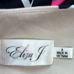 Eliza J  6 Contemporary Fitted Striped Knee Length Dress in Pink n Black Photo 5