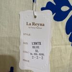 La Reyna by Fancy Fashion boutique wide leg pants NWT XL Blue Photo 1