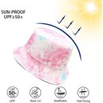Tie Dye & Black Cotton Reversible Bucket Hat One Size Multiple Photo 3