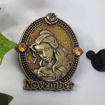 Disney Princess Belle Beauty and the Beast Citrine Birthstone Month Pin NIB Photo 0