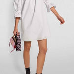 Alice + Olivia Alice +‎ Olivia Paolo Smocked Off Shoulder Tunic Dress White XS Mini Cotton Photo 0