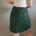 Hollister Hunter/Forest Green Ultra High-Rise Vegan Leather Mini Skirt - X-Small Photo 5