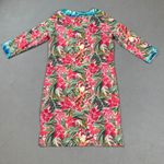 Caribbean Joe Island Supply Co. Tunic Dress S Garden Multi Floral Print UPF 50+ Pink Photo 1
