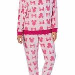 Disney NEW Ladies' Fleece PJ Set - Minnie size XL Pink Photo 3