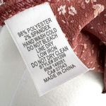 Monteau Floral Tie-Neck Blouse Peplum Brown Size Large NWT Photo 8