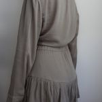 Mable Olive Tie Front Long Sleeve Two Piece Set Photo 3