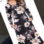 Gracyoga Long Sleeve Pockets Empire Waist Pleated Loose Swing Casual Fla… Size L Photo 6