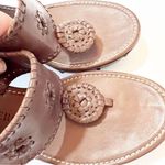 Jack Rogers Brown Leather Thong Wedge Sandals Photo 4