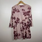 Chico's Womens Floral Side Slit Tunic Top Pink Sz 3 (XL) Feminine Flowy Longline Photo 8