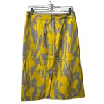 Boden Women's‎ Yellow & Gray Cotton Lined Slit Pencil Skirt Size 6L Classic City Photo 1
